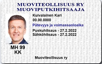 Pätevyyskortin esimerkkikuva